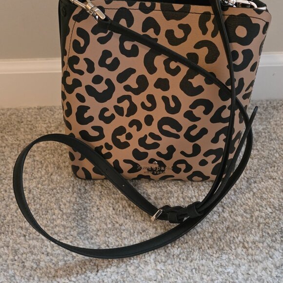 Kate Spade Leopard Darcy Bucket Bag - Picture 3 of 6
